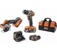 Набор аккумуляторных инструментов AEG (JP18HLI-202B) (4935480977)