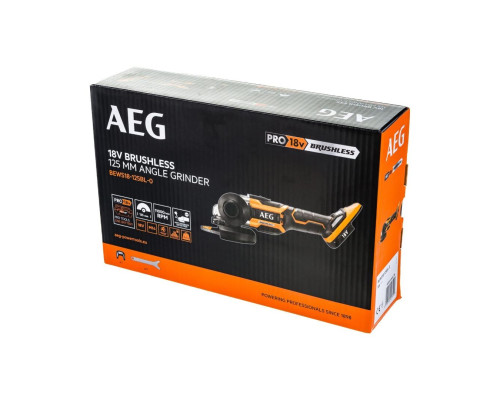 Купить Угловая шлифмашина аккумуляторная AEG BEWS18-125BL-0 (без АКБ и ЗУ)