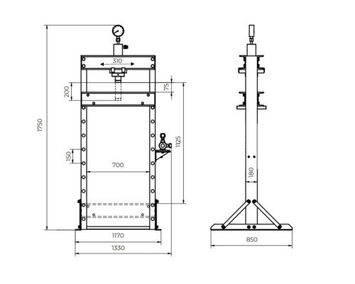 Купити Прес гідравлічний Holzmann WP50ECO
