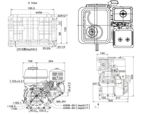 Купити Двигун бензиновий LONCIN G 390 F