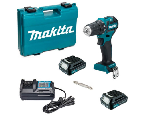 Купить Аккумуляторная дрель-шуруповерт Makita DF332DWYE, 2 акб BL1016B, ж/п DC10WD, чемодан