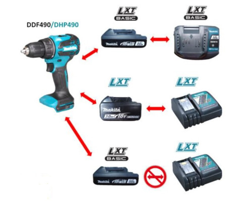 Купити Дриль-шуруповерт акумуляторний Makita DHP490WVE