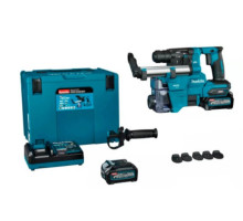 Аккумуляторный перфоратор Makita XGT 40 V Max HR010GD201, 2 акб BL4025, з/п DC40RA, DX16, кейс Makpac