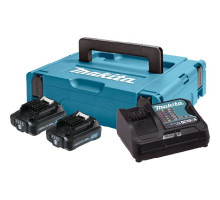 Набор аккумуляторов и зарядное устройство Makita 197658-5, СXT BL1021B x 2шт + DC10SB, кейс