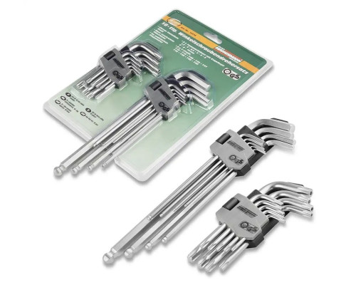 Купить Набор ключей Torx+шестигранных ключей L типа Mannesman; 18 шт