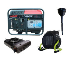 Бензиновый генератор MAST GROUP YH13000 + газовая плитка Orcamp CK-505 + электрический обогреватель Gardyer HE2000