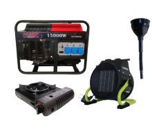 Бензиновый генератор MAST GROUP YH18000+ газовая плитка Orcamp CK-505 +электрический обогреватель Gardyer HE2000