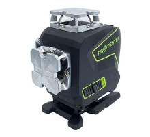 Лазерный уровень PREMIUM, 4x360°(2xH360/2xV360, LCD-дисплей, Bluetooth, пульт ДУ - зеленый луч) PROTESTER LL516G