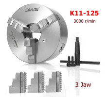 Патрон токарний Sanou K11-125 3 х кулачковий 125 мм самоцентруючий