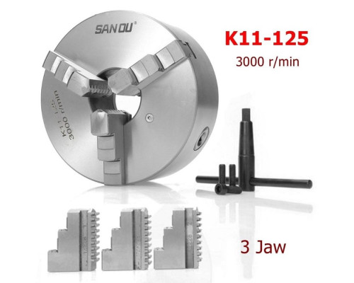 Купити Патрон токарний Sanou K11-125 3 х кулачковий 125 мм самоцентруючий