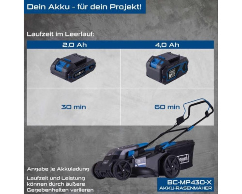 Купить Газонокосилка аккумуляторная Scheppach BC-MP430-X SET XL2 (5911415400)