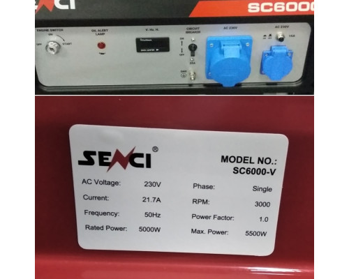 Купити Генератор бензиновий SENCI SC6000-V