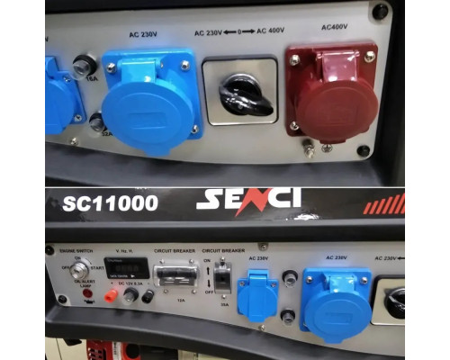 Купити Генератор бензиновий SENCI SC 11000 230V/400V