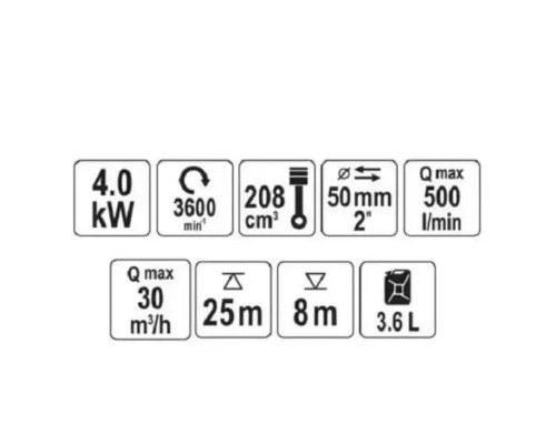 Купить Бензиновая мотопомпа YATO YT-85401