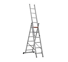 Трехсекционная алюминиевая лестница VIRASTAR 3x6 ступеней (TS6160)