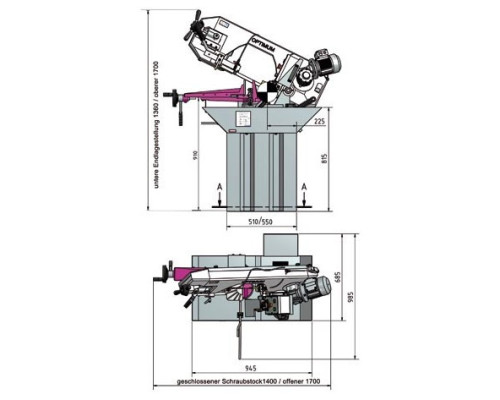 Купить Ленточная пила по металлу OPTIsaw S275N/400V/3Ph (3300260)