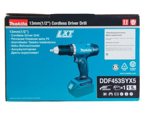 Купити Акумуляторна дриль-шуруповерт Makita DDF453SYX5