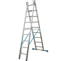 Двухсекционная универсальная лестница KRAUSE STABILO 2х9 (133472).