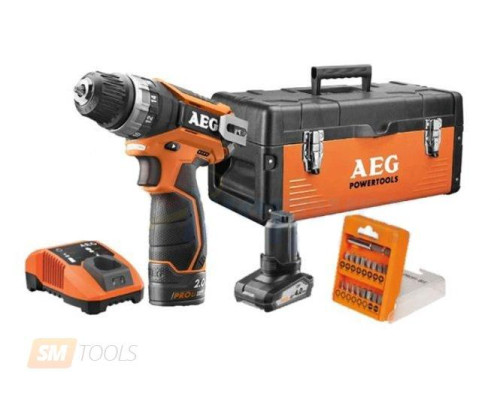 Купить Аккумуляторная ударная дрель-шуруповерт AEG BSB12C2 LI-X02KIT1X