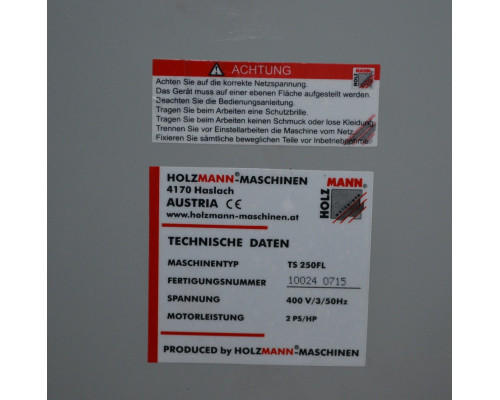 Купить Циркулярная пила Holzmann TS 250FL