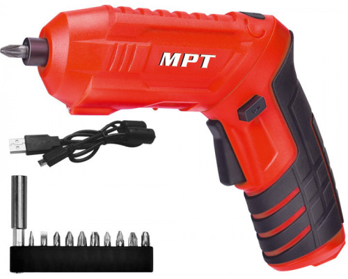 Купить Отвертка аккумуляторная MPT MCSD4006.1 + аксессуары 10шт