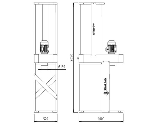 Купить Аспирация Unalsan UNS 283 B 1600 м³/час