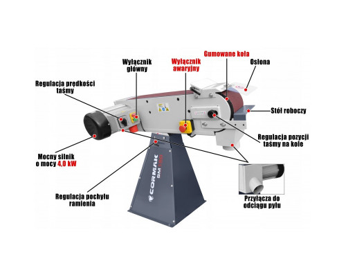 Купити Стрічко-шліфувальний верстат CORMAK SM75