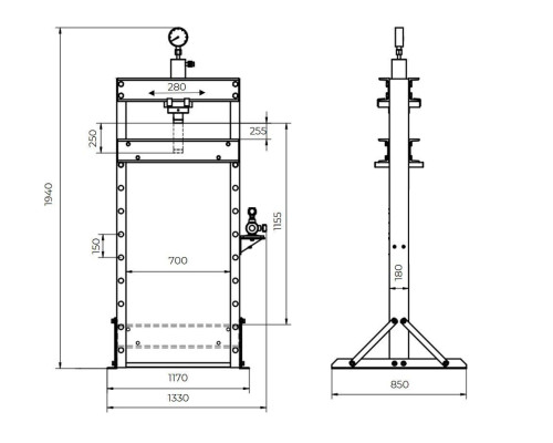 Купити Прес гідравлічний Holzmann WP75ECO